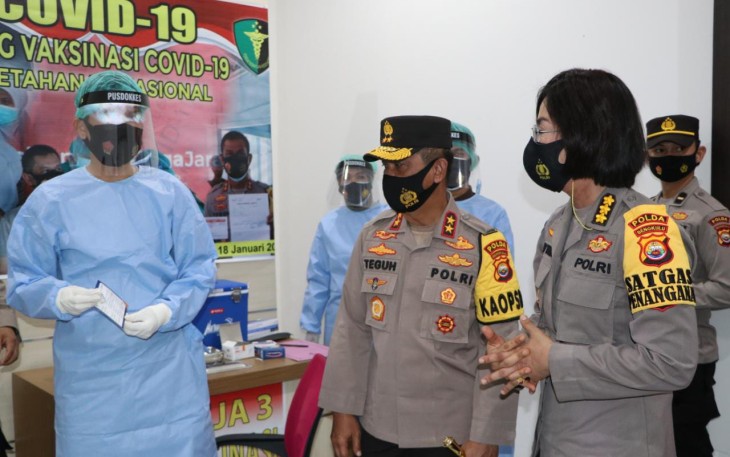 Dukung Vaksinasi Covid-19 Polda Bengkulu Vaksin 196 Nakes