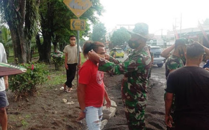 Kodim 1310/Bitung Gelar Operasi Yustisi Bersama Polri dan Pemkot Bitung