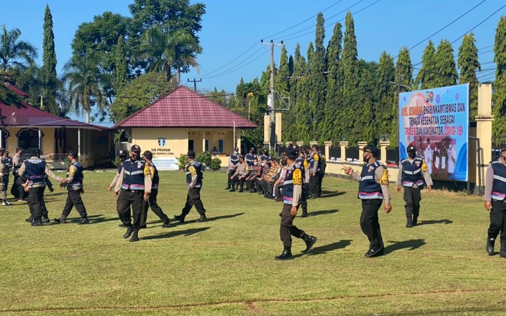 Tim Tenaga Tracer dan Vaksinator Covid 19 Bengkulu Utara Gelar Apel 