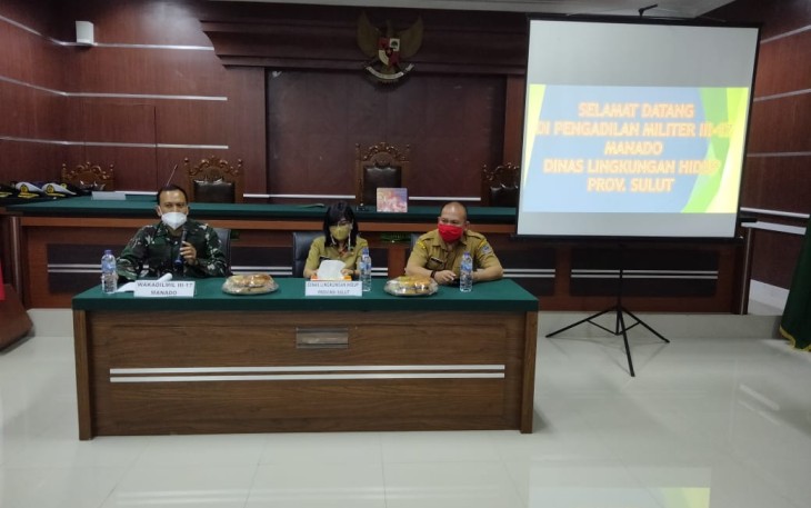 Peringatan HPSN Pengadilan Militer III-17 Manado dan DLH Gelar Sosialis ECO-Office