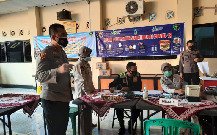 Kegiatan vaksinasi bagi anggota Polres Pekalongan Kota berlangsung mulai hari ini Selasa, 23 Februari 2021 yang di laksanakan selama 6 hari dengan jumlah keseluruhan 665 terdiri dari Anggota Polres Pekalongan Kota termasuk ASN