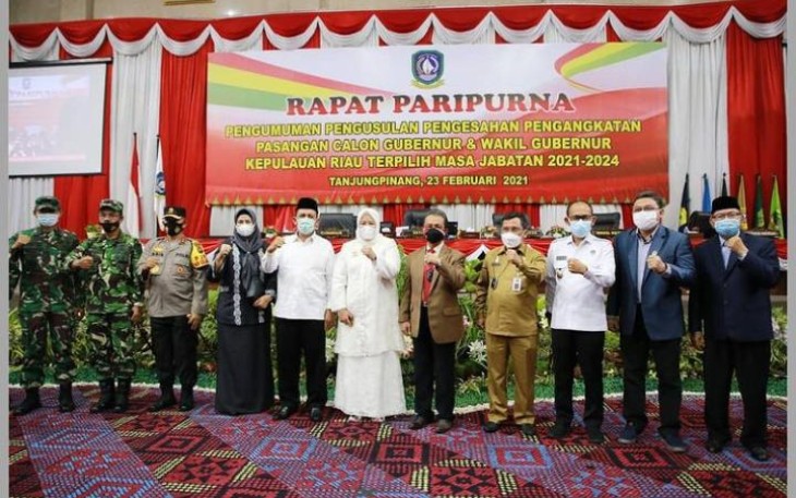 Paripurna DPRD Kepri Pengesahan Gubernur dan Wakil Gubernur Terpilih