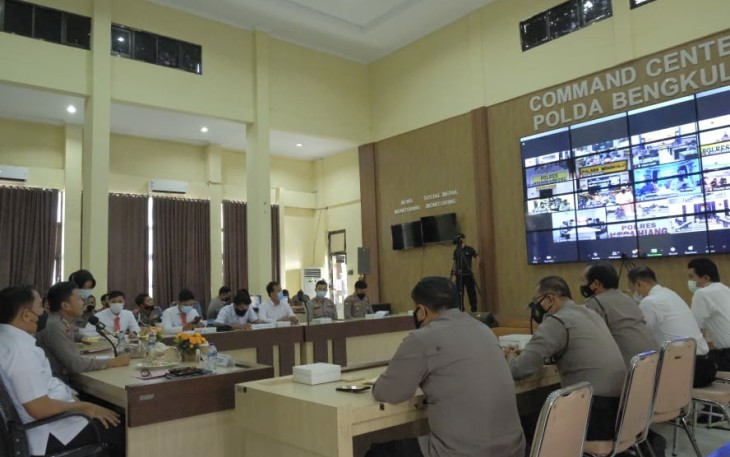  Polda Bengkulu Gelar LatPraOps Secara Virtual 