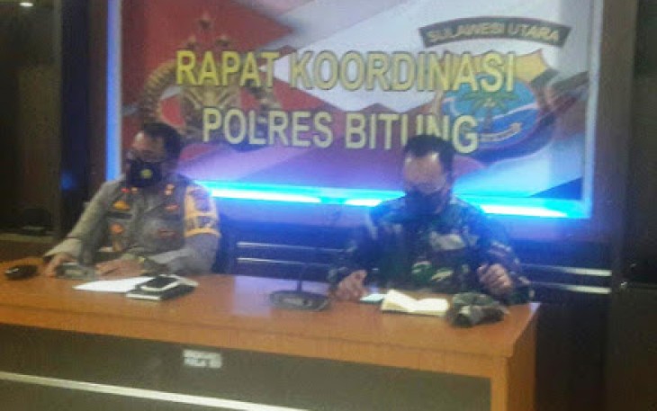 Kasdim 1310/Bitung Hadiri Rakor Pembentukan Kelurahan Tangguh Dan Penerapan Prokes Covid-19