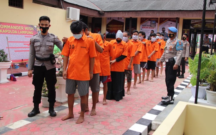 Para Terduga Pelaku Penyalahgunaan Narkoba Jenis Sabu Diamankan 