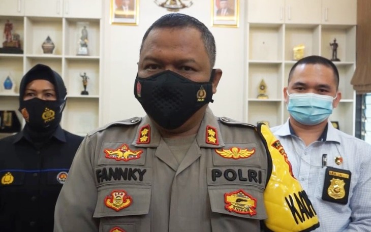 Kapolres Purbalingga AKBP Fannky Ani Sugiharto, SIK, MSi. saat memberikan keterangan, Senin (15/3/2021)