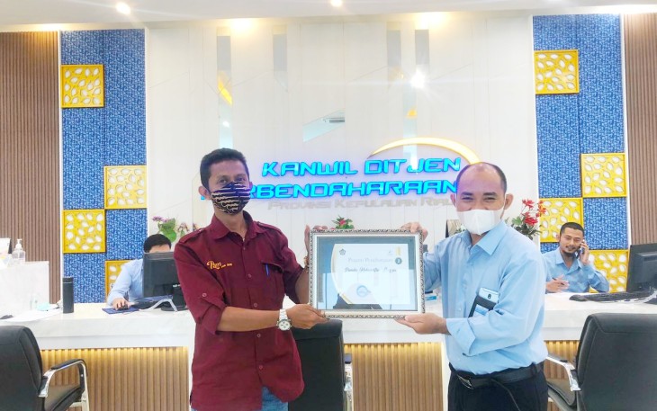 Pemkab Lingga Kembali Dapat Penghargaan Dari Dirjen Perbendaharaan