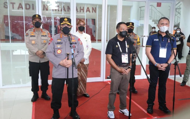  Kapolri Jenderal Polisi Drs Listyo Sigit Prabowo MSi Sidak ke Pertandingan Piala Menpora 2021