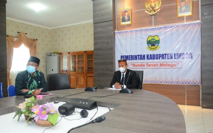 Wabup Lingga Ikuti Peringatan Otda Tahun 2021 Secara Virtual