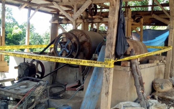 Ditreskrimsus Polda Banten Ringkus 5 Tersangka Penambangan Ilegal di Gunung Liman