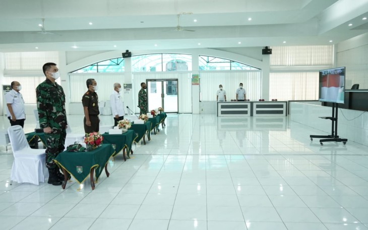 Bupati Asahan Ikuti Rakor Kepala Daerah se-Indonesia Dengan Peresiden RI Secara Virtual