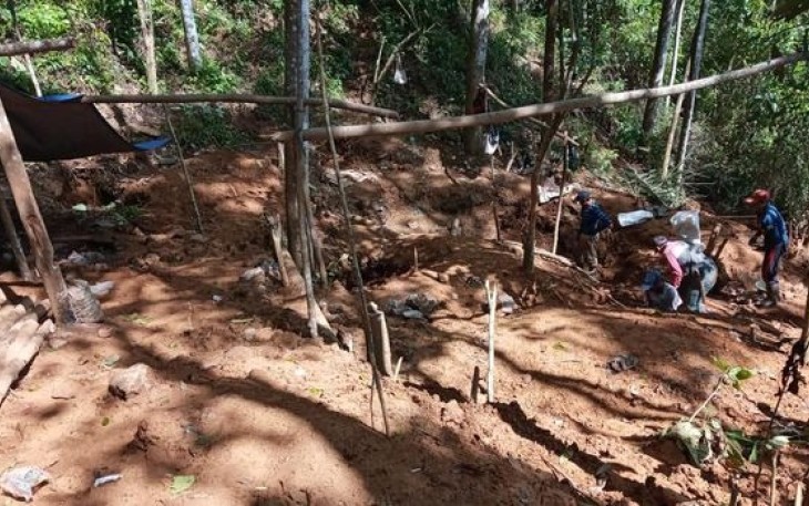 Lokasi Tambang Emas Ilegal di Gunung Liman
