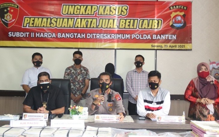 Polda Banten Berhasil Mengungkap Pemalsuan Akta Jual Beli Tanah