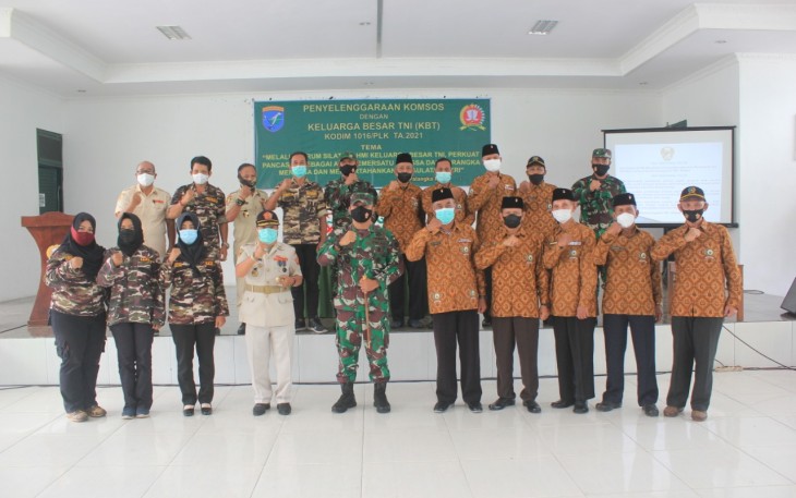Kodim 1016 Palangka Raya Gelar Komsos Bersama Keluarga Besar TNI