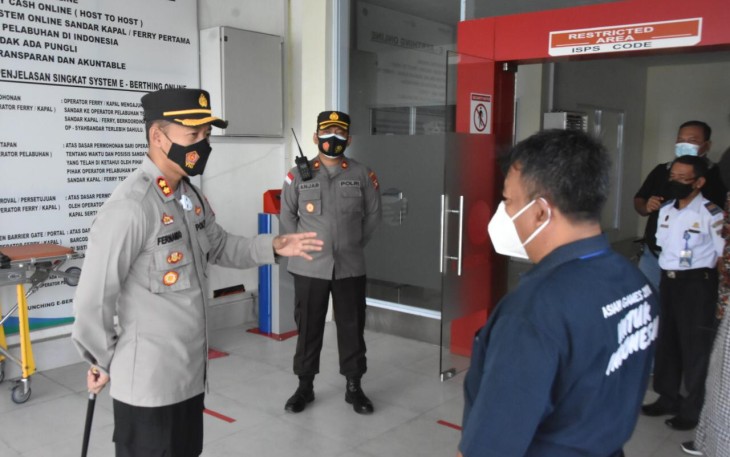 Kapolres Tanjung Pinang Tinjau Kesiapan Pos Terpadu Pengawasan Arus Mudik 2021