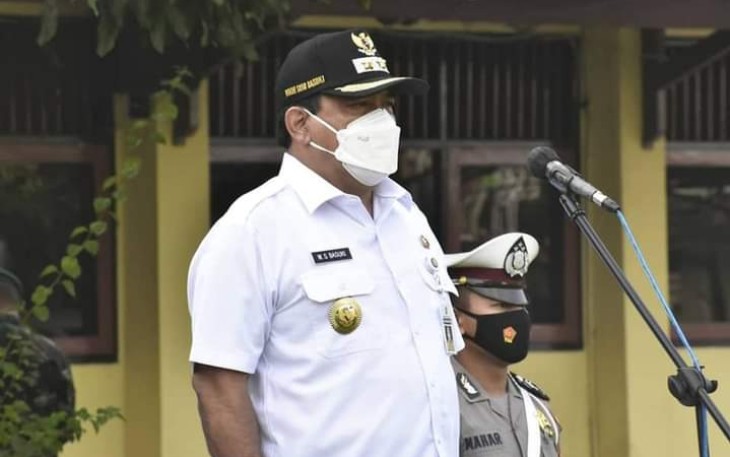 Wakil Bupati H. Windu Suko Basuki, S.H menjadi Inspektur Upacara “Apel Gelar Pasukan dalam rangka kesiapan Pengamanan Operasi Ketupat Candi 2021