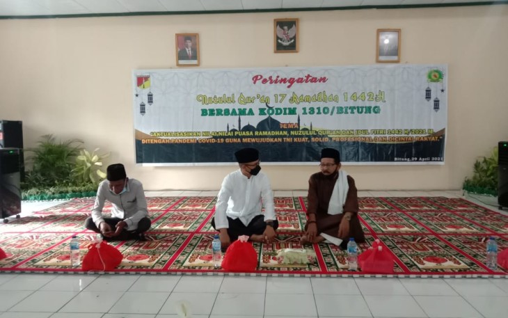 Kodim 1310/Bitung Peringati Nuzulul Quran Bersama Anak-Anak Panti Asuhan Darussalam