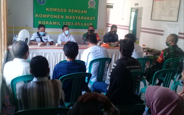 Koramil Sungai Laur Gelar Kegiatan Komsos Dengan Komponen Masyarakat