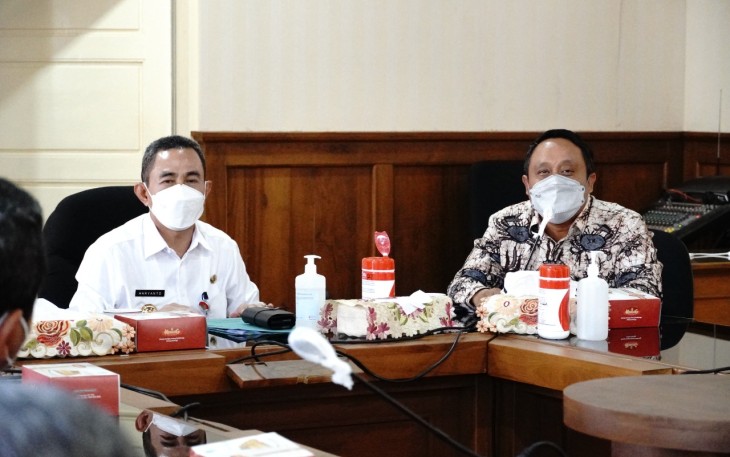 Bupati dan Wabup menerima audensi dari Kementerian Pertanian