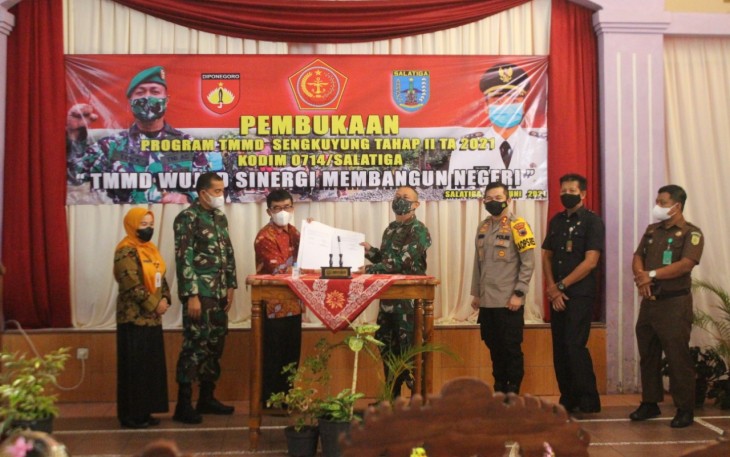 Pembukaan TMMD dengan penerapan prokes