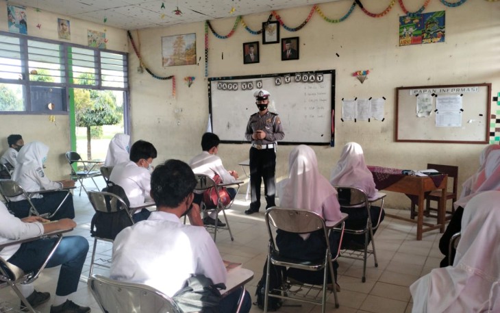 Satlantas Polres Mukomuko Sosialisasi Tertib Lalu Lintas di Sekolah