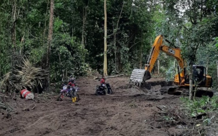 Lokasi perintisan jalan pertanian TMMD ke111 kodim 1310/ Bitung