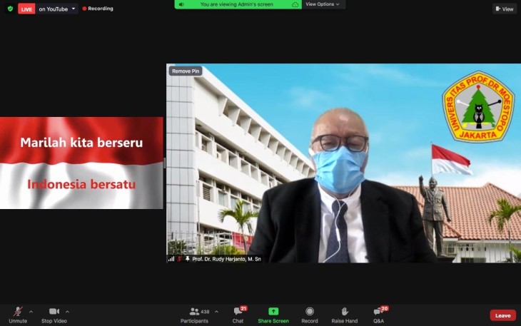 Rektor Universitas Prof Dr Moestopo (Beragama) Prof Dr Rudy Harjanto MSn