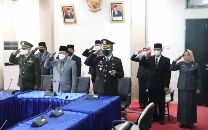 Pemerintah Daerah Beserta Jajaran FORKOPIMDA Kabupaten BengkuluU Tengah Mengikuti Upacara Peringatan Kesaktian Pancasila Secara Virtual