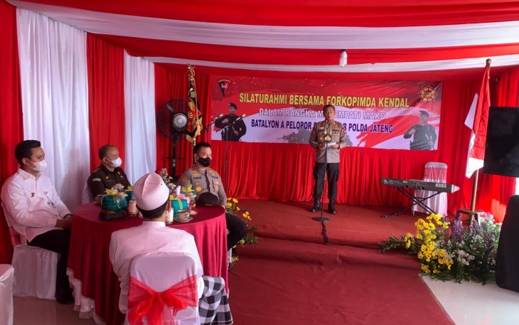 Sat Brimob Batalyon A Pelopor Polda Jateng Lakukan 'Show Of Force'