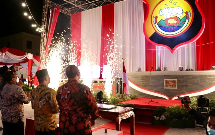Peresmian Monumen Logo Polda Bengkulu