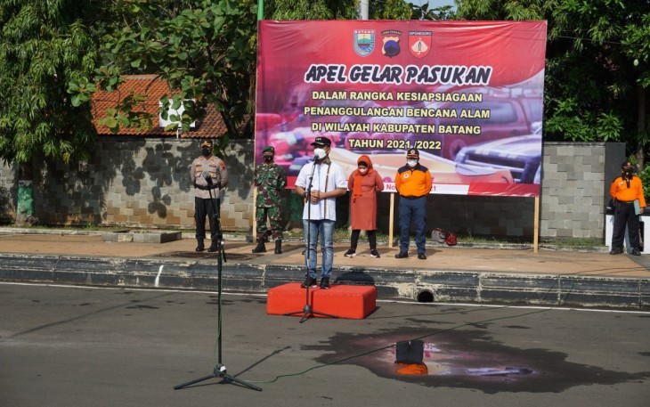 Bupati pimpin apel  dalam rangka pemerataan daerah rawan bencana, Jum'at 5/11/2021