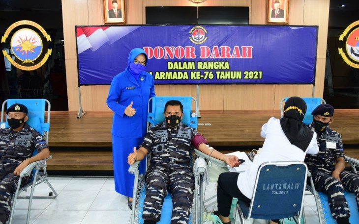 Jelang Hari Armada Ke-76 lantamal IV Gelar Aksi Donor Darah