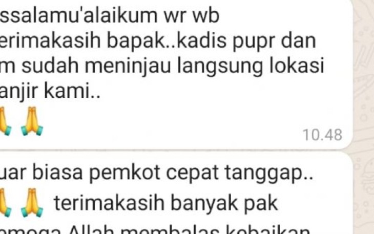 Berkeluh Soal Banjir Melalui WA Wawali