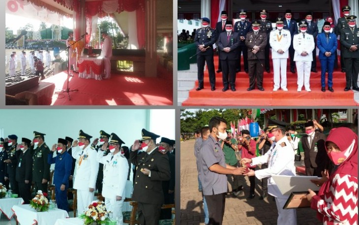 Wakil Walikota Tebing Tinggi Jadi Irup Penurunan Bendera pada HUT Ke-76 RI di Lapangan Merdeka