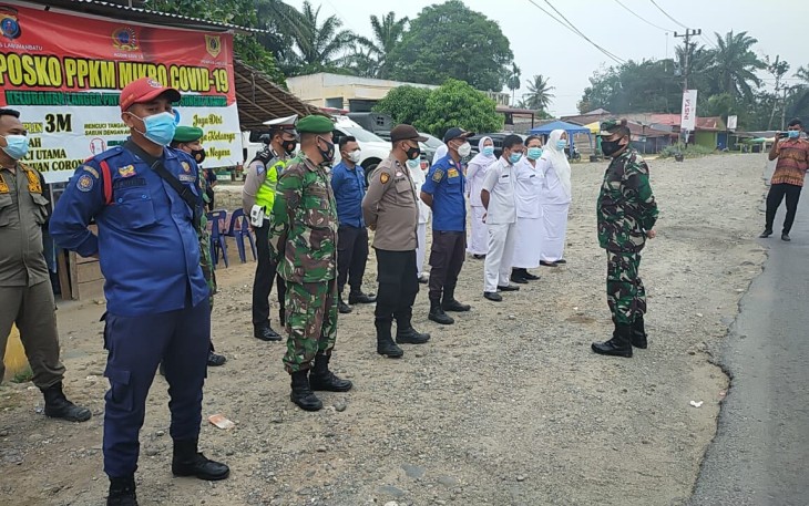 Pemberlakuan PPKM Level 3, Kodim 0209/LB Adakan Pos Penyekatan Di Perbatasan