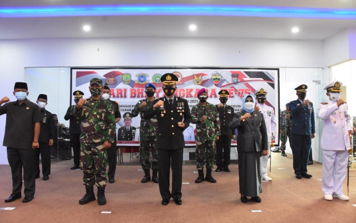 Polres Tanjungpinang Ikuti Upacara Secara Virtual 