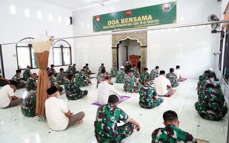 Peringati Hari Juang TNI AD 2021, Korem 071/Wijayakusuma Gelar Doa Bersama