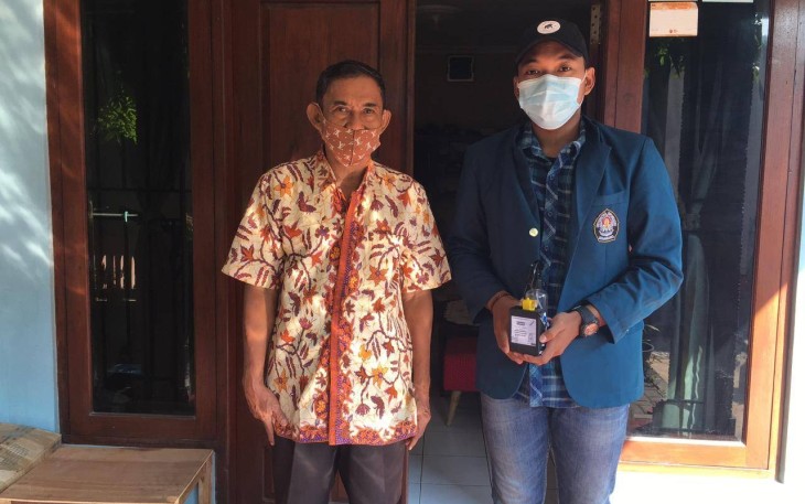 Mahasiswa UNDIP Ciptakan Hand Sanitizer Otomatis