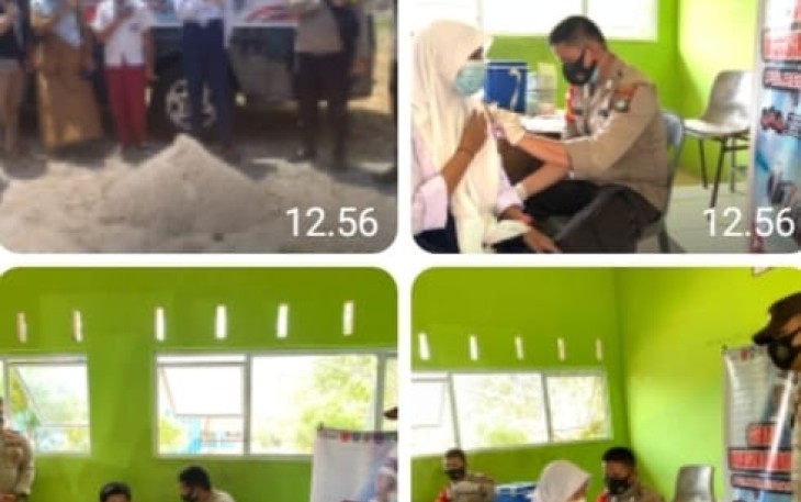 Polres Bintan Laksanakan Gerai Vaksinasi Mobile Kepada Siswa SMPN 3 Bintan