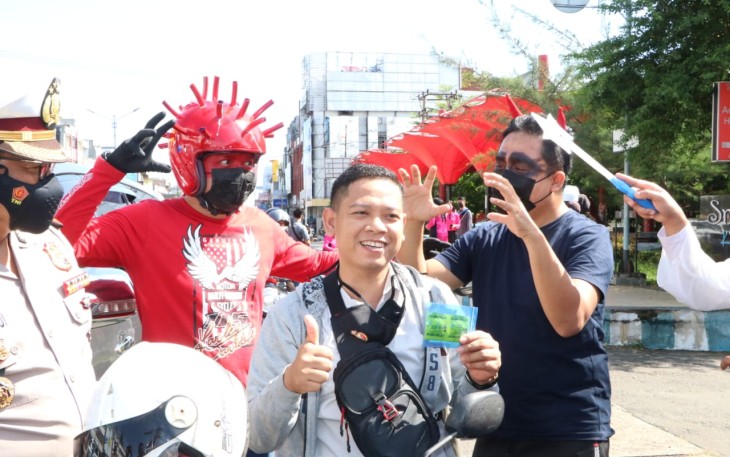 Polantas Bengkulu Cosplay Corona