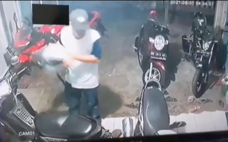 Polres Bengkulu Dalami Pelaku Curanmor yang Terekam CCTV