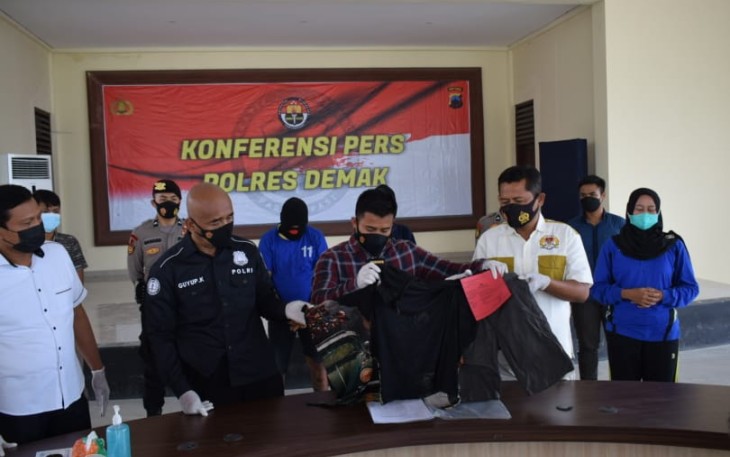 Kasat Reskrim Polres Demak AKP Agil Widiyas Sampurna, saat gelar perkara di Mapolres Demak, Jum'at (24/9/2021).
