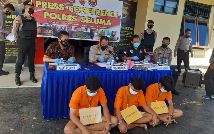Polres Seluma Melaksanakan Press Release Pengungkapan Kasus