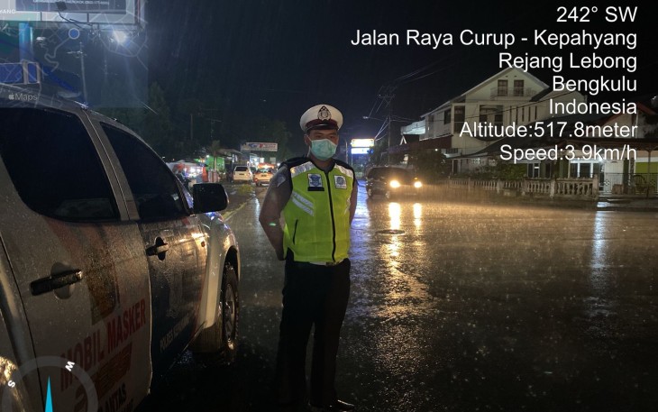 Berikan Rasa Aman, Polres Kepahiang Lakukan Giat Patroli Blue Light,