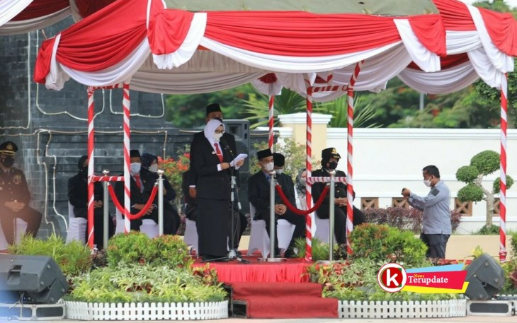 Bupati Rini Saat Bacakan Sambutan Hari Pahlawan Tahun 2021