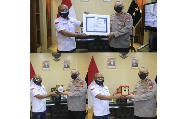 SMSI Berikan Piagam Penghargaan Kepada Kapolda Bengkulu