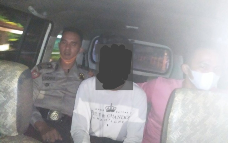 Terduga pelaku saat diamankan