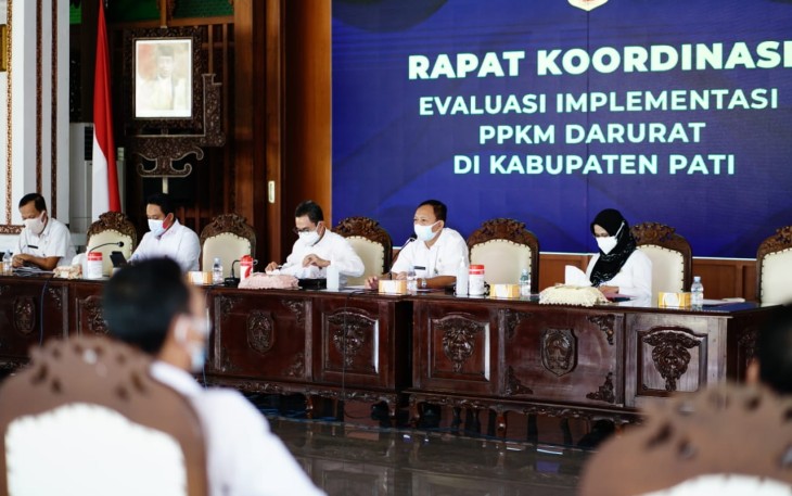 Rapat koordinasi evaluasi implementasi PPKM darurat