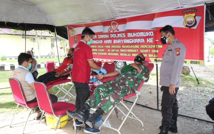 Polres Mukomuko Gelar Donor Darah