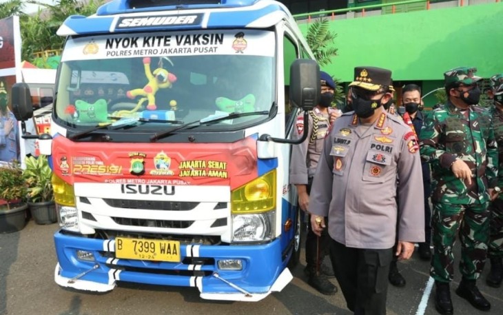 Kapolri Gelar Posko PPKM di Pasar